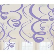 Purple Hanging Swirls x12